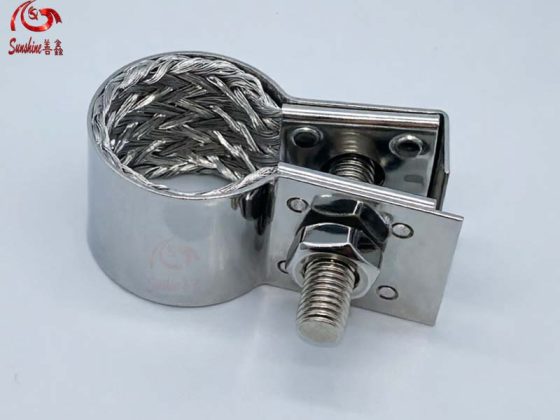 Stainless steel G clamp for fixing silicon carbide rods and conductive straps