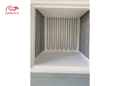 A disposição dos elementos de aquecimento de dissiliceto de molibdênio A disposição dos elementos de aquecimento de dissiliceto de molibdênio significa o intervalo, forma e modo de instalação dos elementos de aquecimento dentro do forno, para garantir o desempenho de aquecimento e a vida útil.