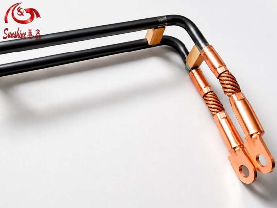 Copper braided wire accessory for MoSi2 heater with copper terminal connection